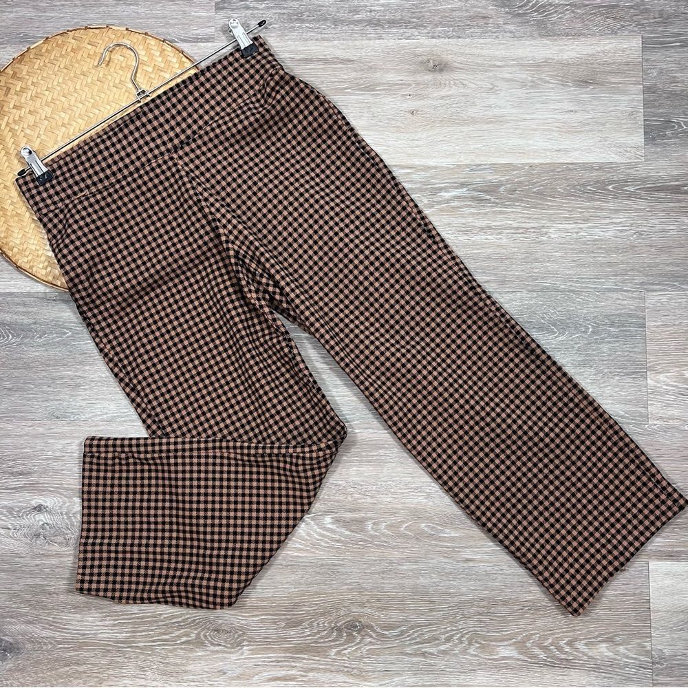Lands end starfish straight leg‎ pants plaid academia